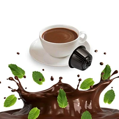 Image de 16 capsules After Eight Chocolat et Menenta Dosettes compatibles Nescafe Dolce Gusto