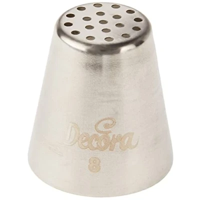 Afbeelding van Decora 0263615 BS fitting NR. 8 gras/draden, staal, roestvrij 4 x 3,5 cm