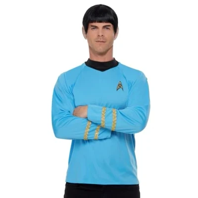 Afbeelding van Smiffys Star Trek kostuum, wetenschappelijk uniform uit de originele serie, officiële outfit, klassieke look van commandant Starfleet, Halloween kostuum accessoire