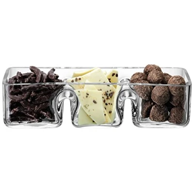 Afbeelding van L.S.A. Serve Trio Schaal 30x11 cm Transparent / Glass