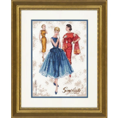 Afbeelding van Dimensions Simplicity Vintage Borduurpakket 23 x 30 DIY pakket volwassenen