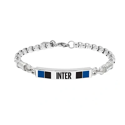 Afbeelding van F.C. International Armband van staal en natuursteen voor heren, zwart/blauw