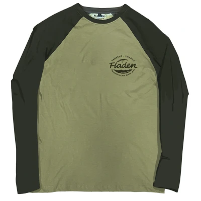 Afbeelding van Fladen T shirt Long Sleeve Duo Green Pike M Vis