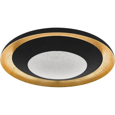 Afbeelding van plafondlamp Canicosa zwart/goudkleur Goudkleurig Staal EGLO