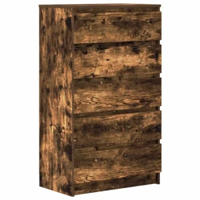 Afbeelding van vidaXL Ladekast 60x36x103 cm bewerkt hout gerookt eikenkleurig