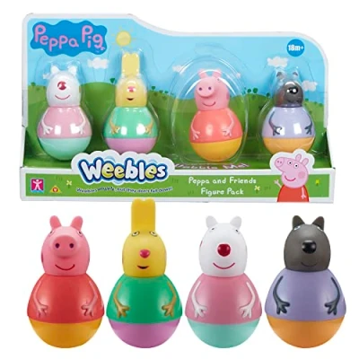 Image de Jouets à bascule Giochi Preziosi Weebles Peppa Pig Coffret 4 personnages Modèle aléatoire