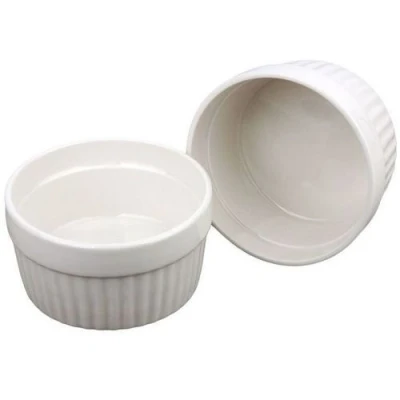 Afbeelding van Ovenschaal Porselein (Creme Brulee) Ø8,5x4,6cm Set/2