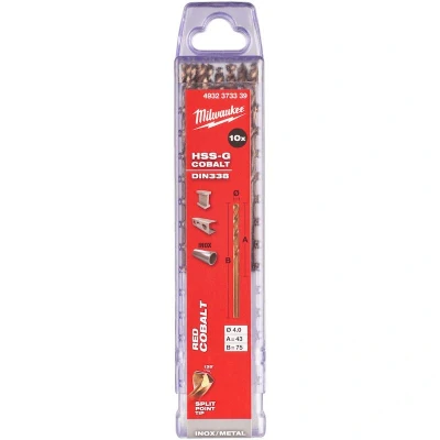 Afbeelding van MILWAUKEE 4932373339 HSS G Cobalt metaalboor 4x75mm (10 st.)
