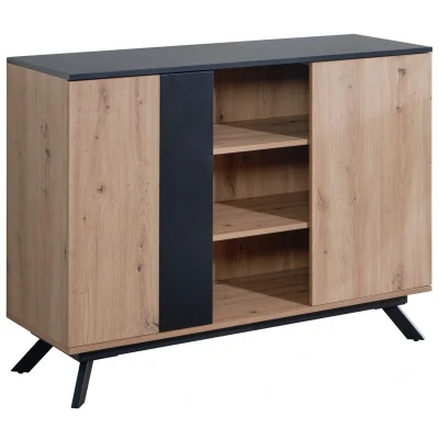 Afbeelding van Sky Style Brandio Eiken / Zwart Dressoir 2 Deuren