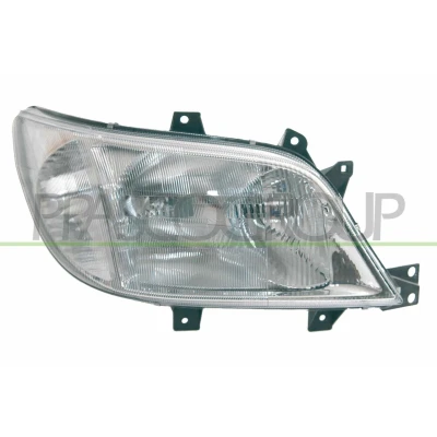 Afbeelding van PRASCO ME9174713 Koplampen rechts H1, H3, H7 Transparent wit Met mistlampen voor rechtsrijdend verkeer lamphouder Zonder afregelmotor LWR