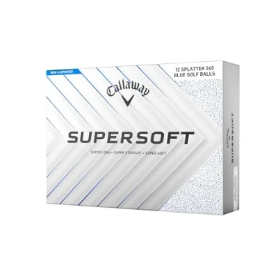 Afbeelding van Callaway SuperSoft Splatter 360 Blue 2025 Golfballen Wit Blauw