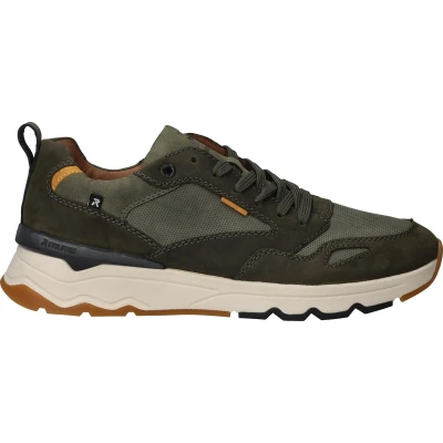 Afbeelding van Rieker Evolution U0903 Sneakers laag, Heren, Maat: 42, Khaki Veloursleer