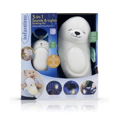 Image de Veilleuse 3 en 1 Infantino 302032 Sons et lumières Blanc
