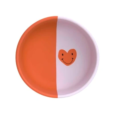 Afbeelding van Lassig Silicone Kom Happy Rascals Heart Lavender