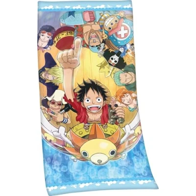 Afbeelding van Herding One Piece Velour Straw Hat Pirates 75 x 150 cm Badhanddoek Multicolours