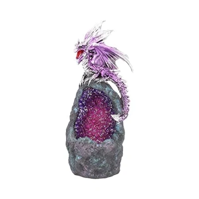 Afbeelding van Nemesis Now Beeld/figuur Draak Amethyst Crystal Guard Paars Met Veranderende LED licht