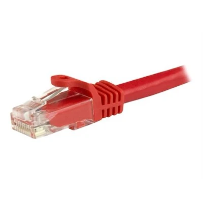 Image de StarTech.com Câble réseau Cat6 Gigabit UTP sans crochet cordon Ethernet RJ45 anti accroc M/M de raccordement 3 m rouge