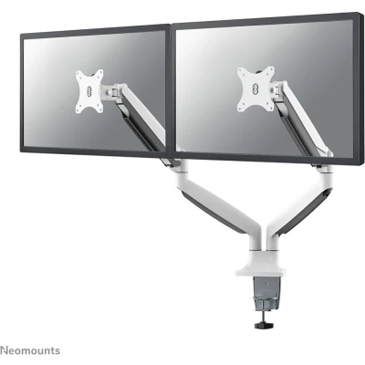 Afbeelding van Neomounts NM D750DWHITE full motion monitorarm 2 schermen 10 32&quot; gasveer 1 9 kg (2x) wit