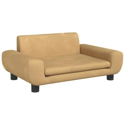 Afbeelding van vidaXL Hondenmand 70x45x33 cm fluweel bruin