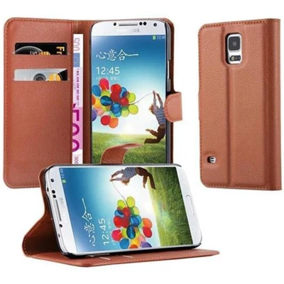 Afbeelding van Cadorabo Hoesje geschikt voor Samsung Galaxy S5 / NEO in CHOCOLADE BRUIN Beschermhoes met magnetische sluiting, standfunctie en kaartvakje Book Case Cover Etui