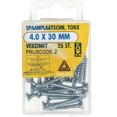 Afbeelding van Sp.pl.schr.torx 4,0x30mm vz 25st Deltafix