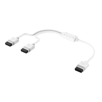 Afbeelding van Corsair iCUE LINK Cable 600 mm Y vormig kabel rechte connectors wit