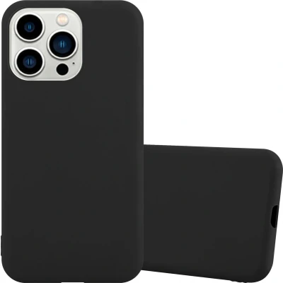 Afbeelding van Cadorabo Hoesje geschikt voor Apple iPhone 14 PRO in CANDY ZWART Beschermhoes gemaakt van flexibel TPU silicone Case Cover