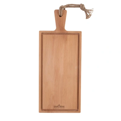 Afbeelding van Bowls and Dishes Puur Hout Duurzaam Beuken Steakplank Borrelplank met sapgoot BBQ plank 49 x 20 2 cm