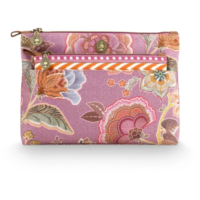 Afbeelding van Pip Studio Toilettas Set Caryn Cosmetic Bag Combi Matata Lilac
