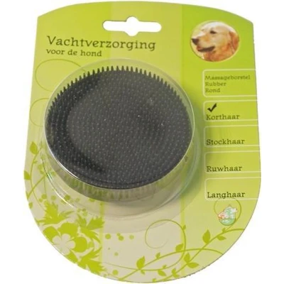 Afbeelding van Hond rubber massage borstel rond