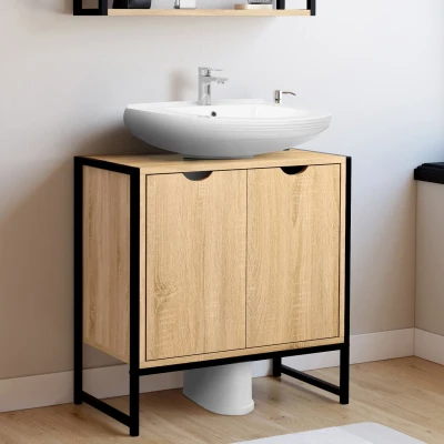 Image de Meuble sous lavabo salle de bain DETROIT design industriel
