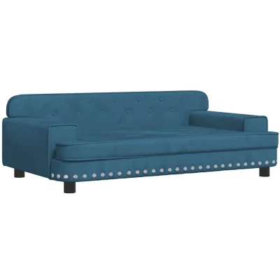 Afbeelding van vidaXL Hondenmand 90x53x30 cm fluweel blauw