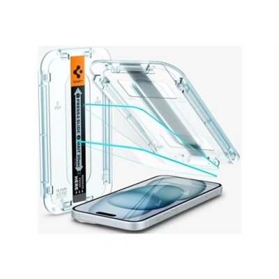 Image de Spigen GLAS.tR EZ Fit Protection d&#039;écran pour téléphone portable capteur protégé verre transparent Apple iPhone 15