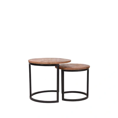 Afbeelding van Duo salontafelset mangohout naturel