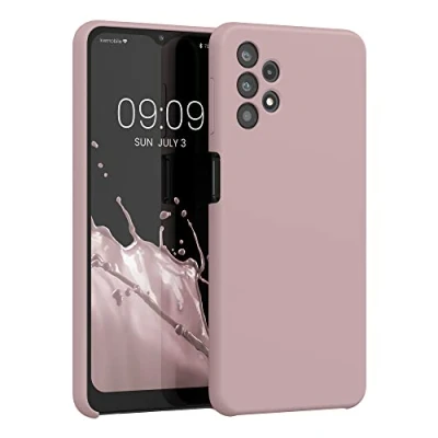 Afbeelding van kwmobile telefoonhoesje geschikt voor Samsung Galaxy A32 5G Hoesje met siliconen coating Smartphone case in licht oudroze