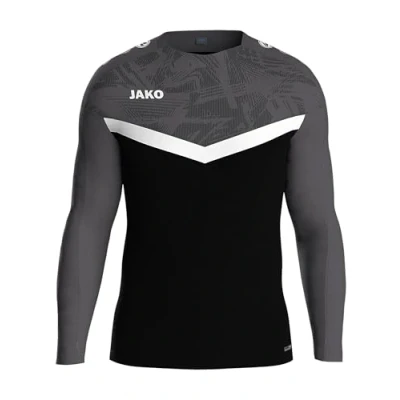 Afbeelding van JAKO Sweater Iconic rood/wijnrood L zwart/antraciet / S