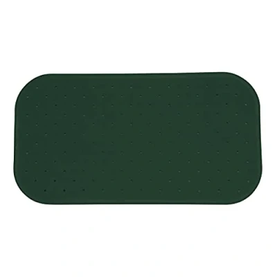 Afbeelding van MSV Douche/bad anti slip mat badkamer rubber groen 36 x 76 cm met zuignappen