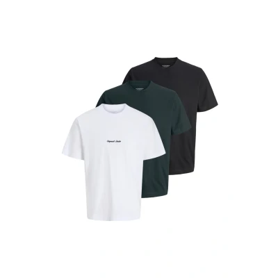 Afbeelding van Jack &amp; Jones 3ER PACK Norrebro Tshirt basic, Heren, Maat: Large, Schwarz weiß grau