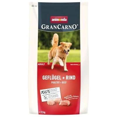 Afbeelding van Voordeelpakket: 2x12kg animonda GranCarno Adult Gevogelte + Rund droogvoer voor honden