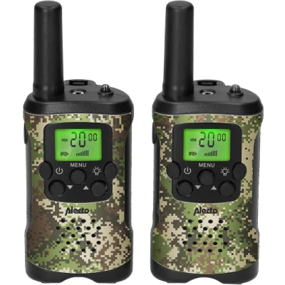 Afbeelding van Alecto FR115CAMO Set van twee walkie talkies voor kinderen, tot 7 kilometer bereik, Camouflage