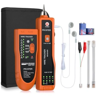 Afbeelding van XQ 350 Netwerktester, draagbare kabeltracker met hoofdtelefoon, zeer gevoelige telefoonkabeltester, voor ethernet LAN BNC RJ45 RJ11