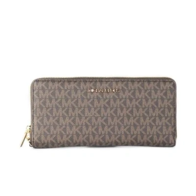 Afbeelding van Michael Kors Bruin Zipped Portemonnee