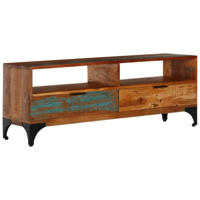 Afbeelding van Tv meubel 118x35x45 cm massief gerecycled hout