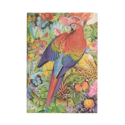Afbeelding van Nature Montages Tropical Garden (Nature Montages) Midi 12 month Vertical Hardback Dayplanner 2025 (Elastic Band Closure)