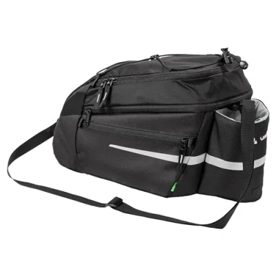 Afbeelding van VAUDE Silkroad L Fietstas 9+2 black vakje met ritssluiting in topvak