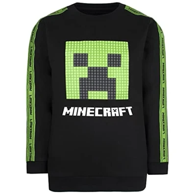 Afbeelding van Minecraft Cadeau sweatshirt voor jongens Verjaardag spel merchandise T shirt goederen Leeftijd 5 12 jaar, zwart.