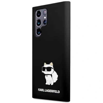 Afbeelding van Karl Lagerfeld Siliconen Choupette hoesje voor Samsung Galaxy S24 Ultra zwart