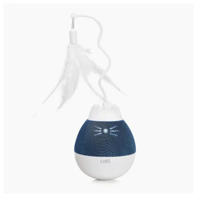 Afbeelding van Catit Pixi Spinner Kattenspeelgoed Wit Blauw