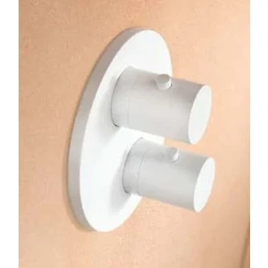 Afbeelding van SB Universale Round Inbouw thermostaatkraan met 2 uitgangen mat wit 1208955165