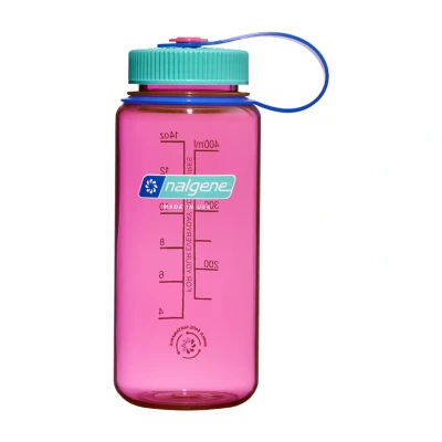 Afbeelding van Nalgene Wide Mouth Sustain Drinkfles 500 Ml Electric Magenta Roze Drinkflessen